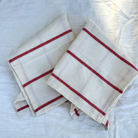 Servilleta Algodón Estampada 40x40cm (pack x6 ) - RAYA ROJA