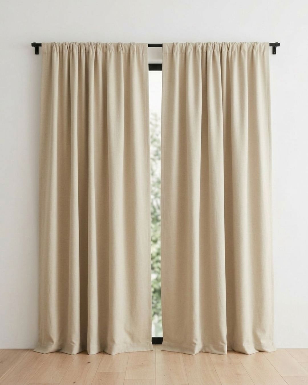 Black out natural beige Cortinas Blackout Lavables Natural 140x220 cm – 2 Paños - Imagen 1