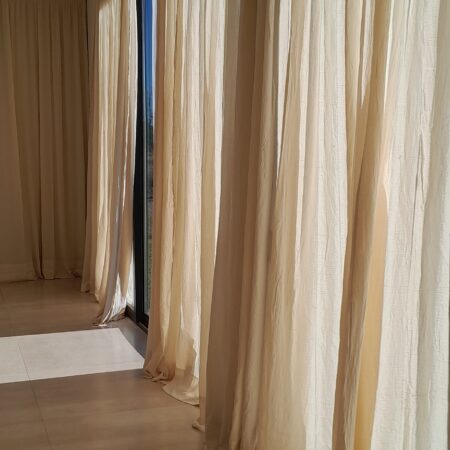 Cortinas de Gasa lavada Natural 230x220 cm (x 2 paños)